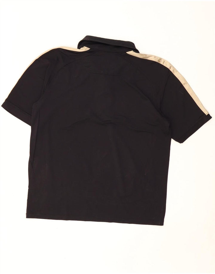 Polo grafica da uomo DIADORA Medium Black Colourblock in poliammide