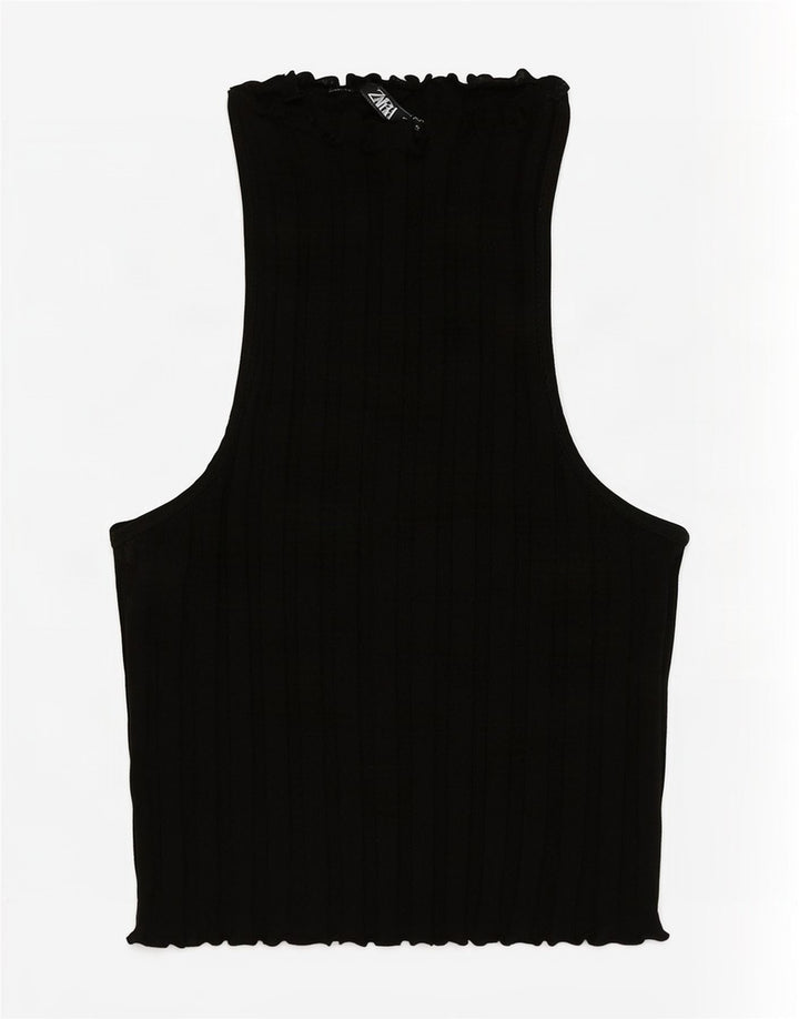 Canotta Zara da donna UK 8 piccola nera