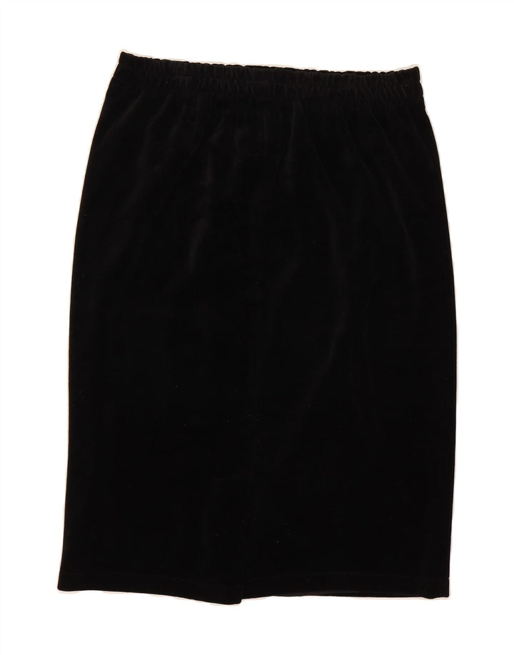 OLIVER JAMES Womens Straight Skirt Large W34 Black Cotton Vintage Oliver James and Second-Hand Oliver James from Messina Hembry 