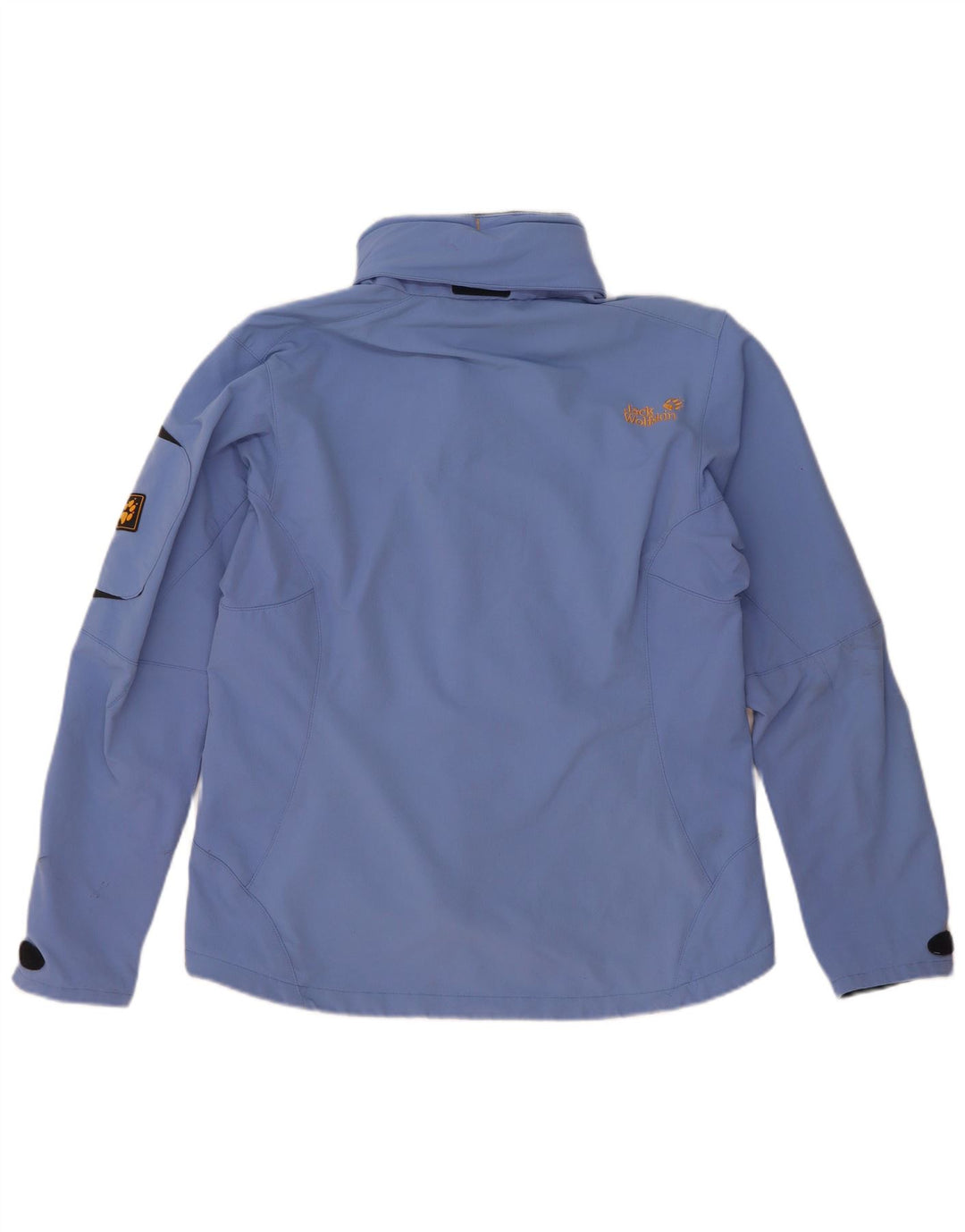 Giacca antipioggia con cappuccio da donna Jack Wolfskin UK 14/16 Large Blu Poliammide