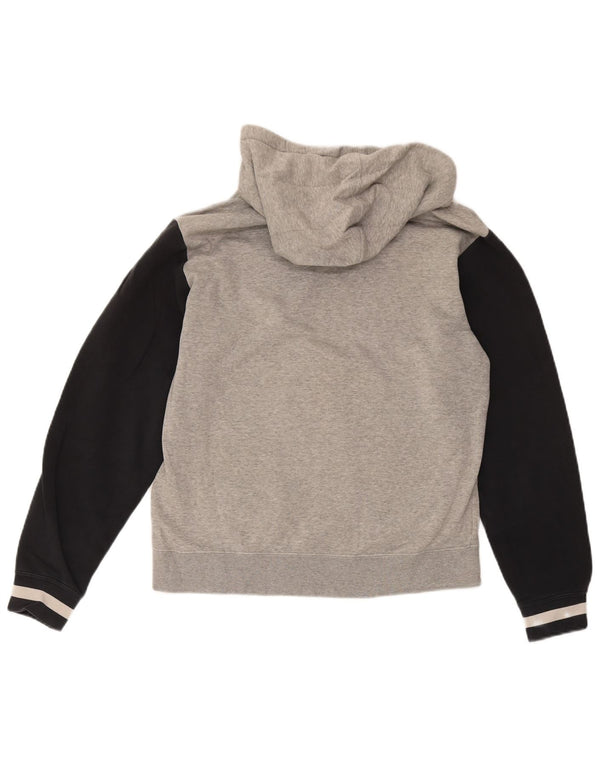 Felpa con cappuccio grafica Nike da uomo XS in cotone color block grigio