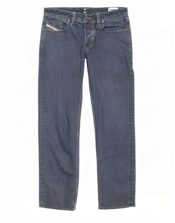 Jeans dritti da uomo Diesel Larkee W34 L34 cotone blu navy