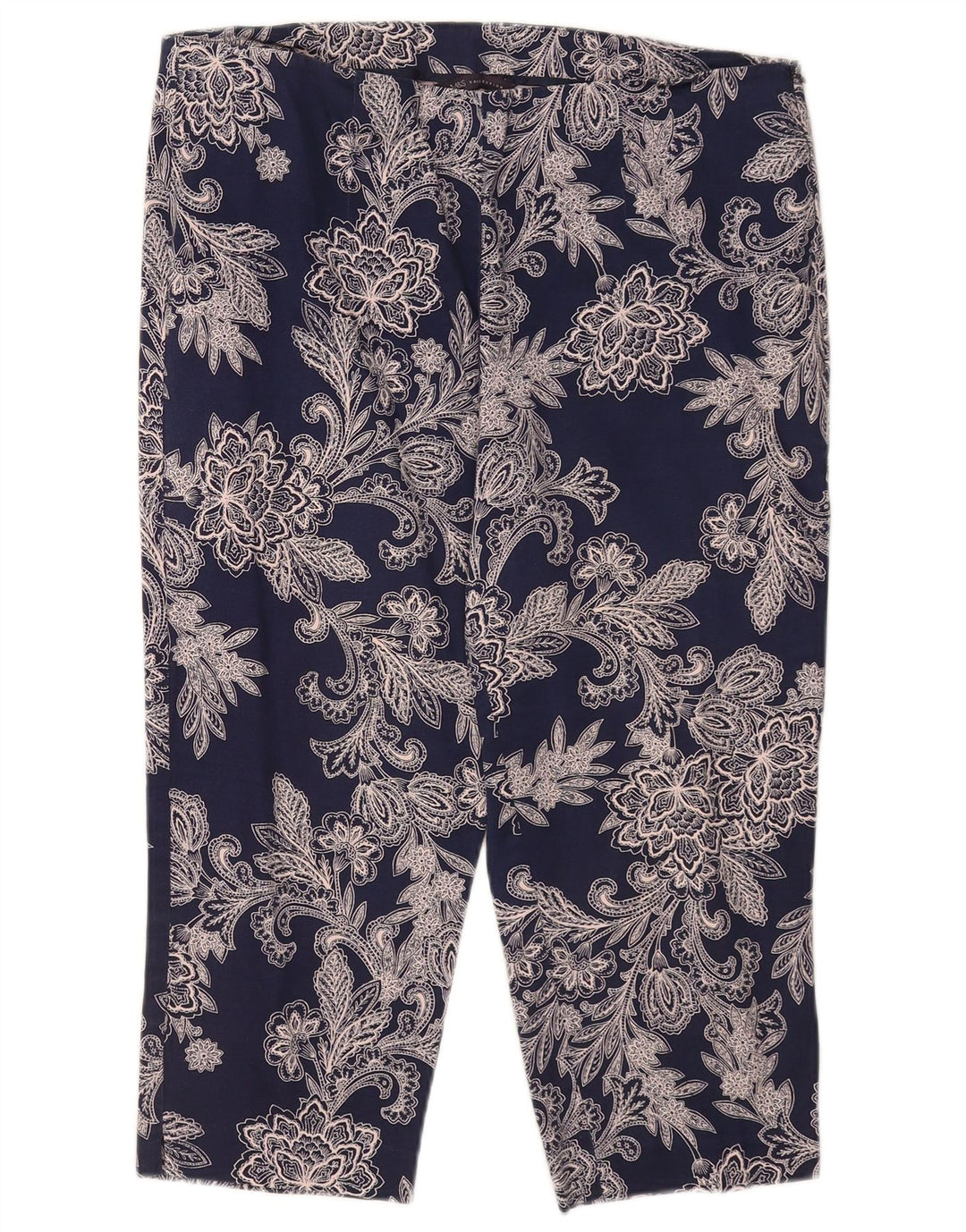 Pantaloni Capri da donna con motivo astratto Marks & Spencer UK 16 Large W34 L19