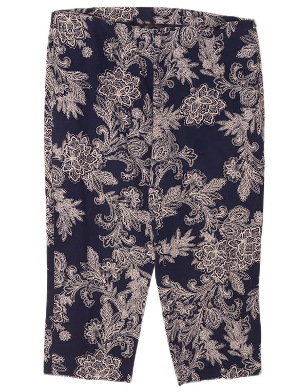 Pantaloni Capri da donna con motivo astratto Marks & Spencer UK 16 Large W34 L19