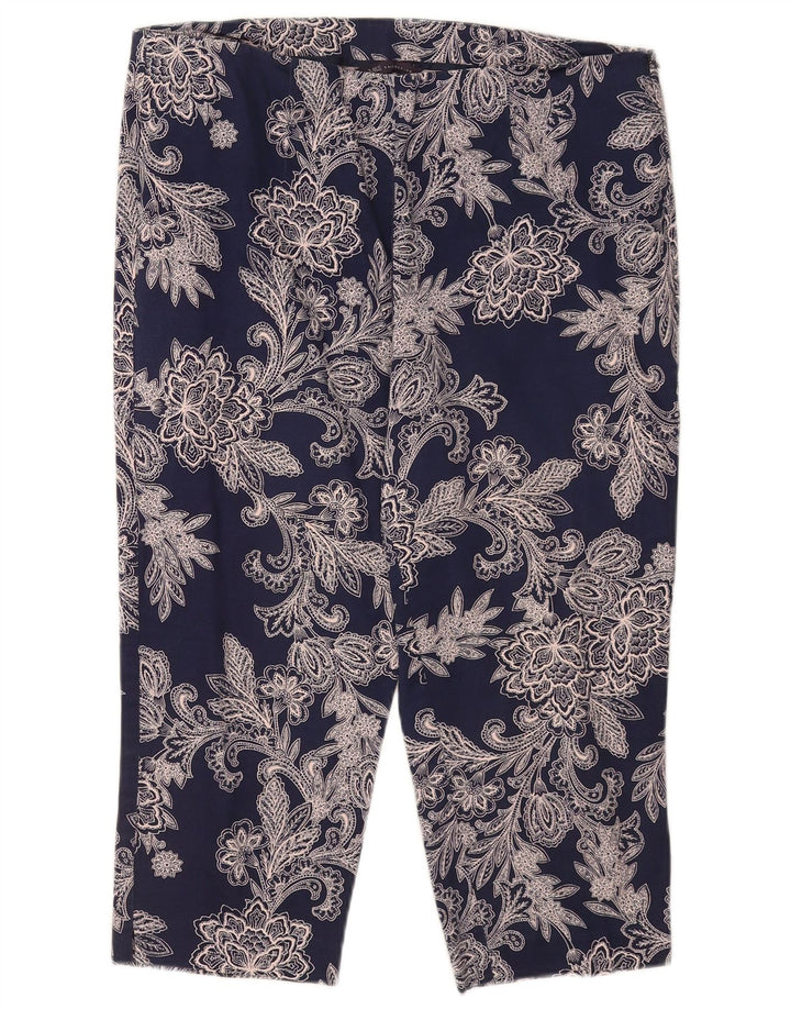 Pantaloni Capri da donna con motivo astratto Marks & Spencer UK 16 Large W34 L19