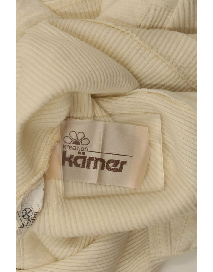Maglione cardigan a maniche corte da donna Karner IT 40 piccolo bianco sporco