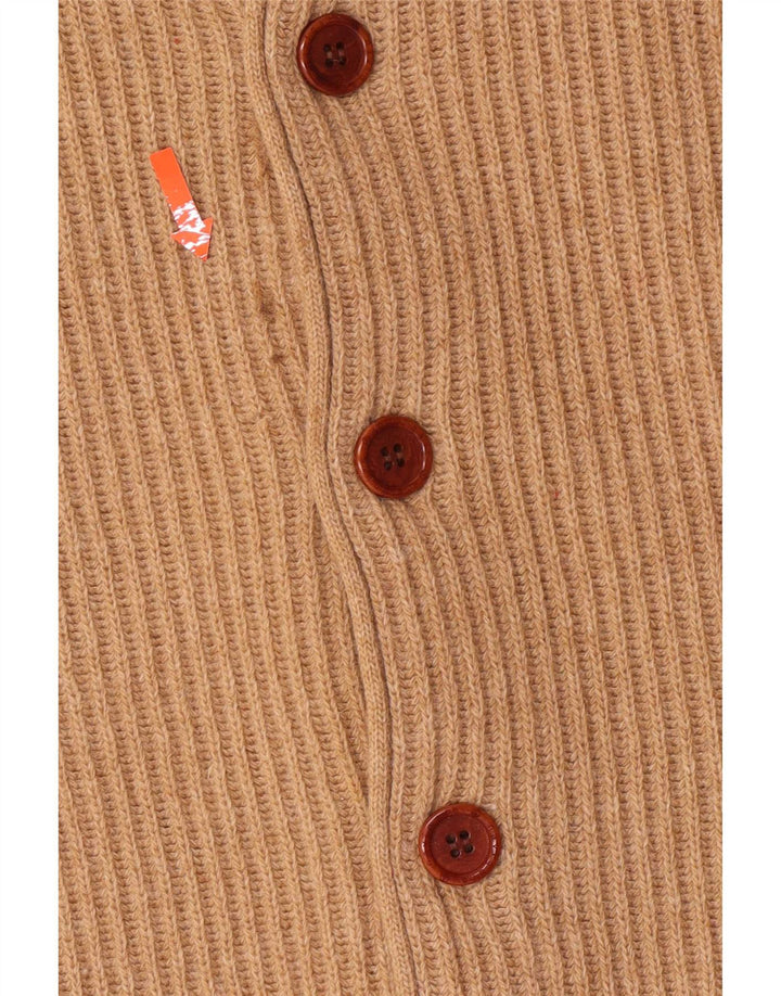 Maglione cardigan da uomo Navigare Large Beige Lambswool