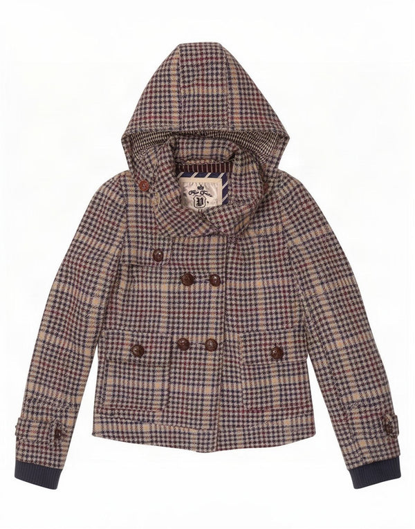 Trench corto da donna PEPE Jeans UK 6 XS pied de poule multicolore