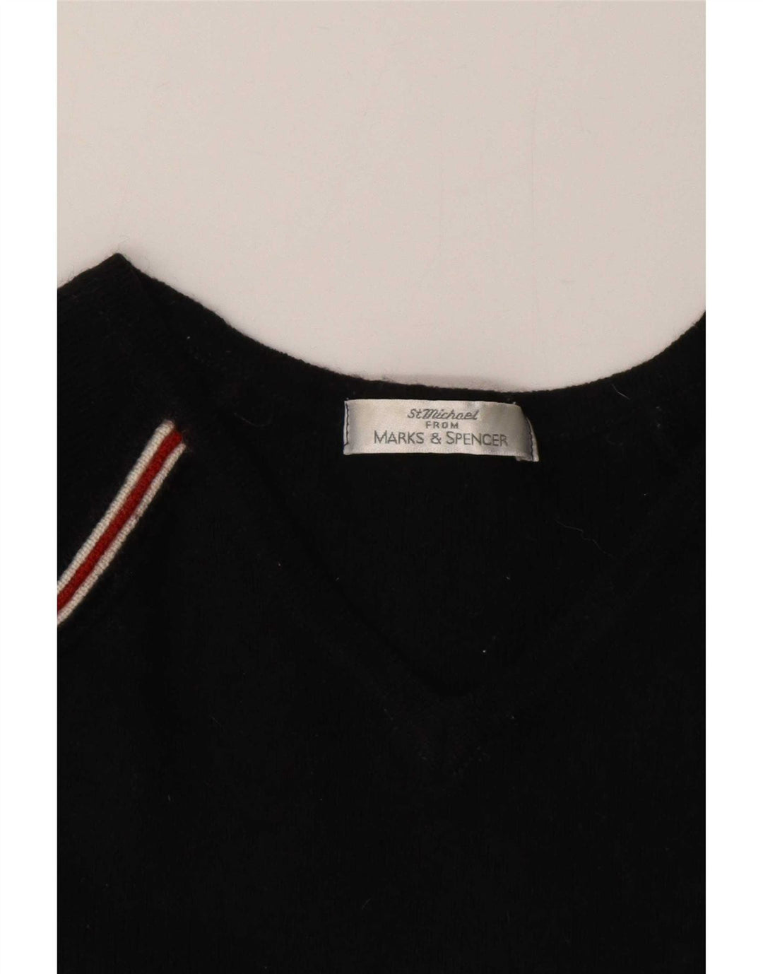 Maglione maglione con scollo a V da donna Marks & Spencer UK 8 piccolo nero
