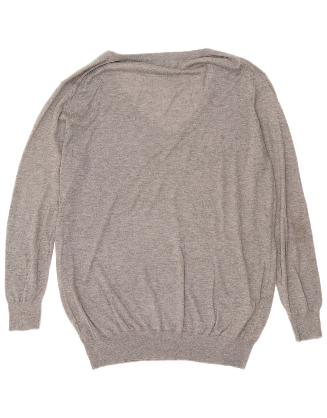 Maglione oversize con scollo a V da donna Zara UK 14 Grigio medio