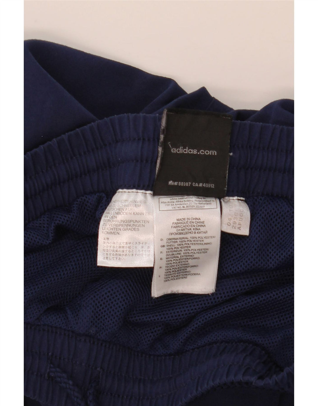 Pantaloni da tuta da uomo ADIDAS Joggers medio poliestere blu navy