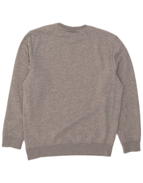 Felpa grafica Nike da uomo, maglione grande, cotone grigio