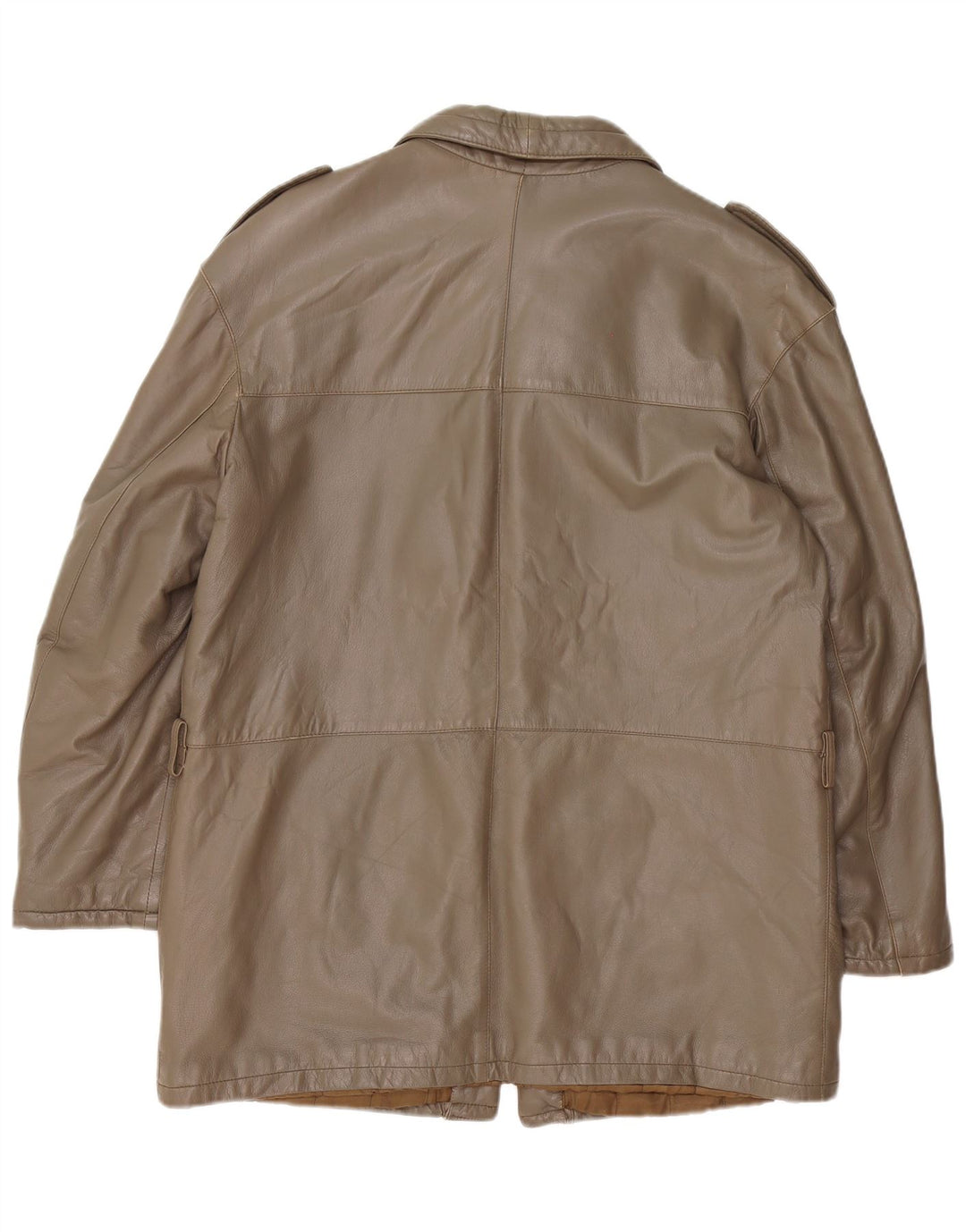 Giacca in pelle militare vintage da uomo IT 52 XL Marrone