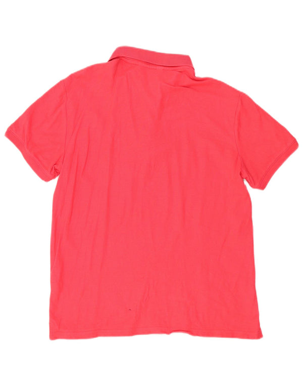 Polo da uomo Body Fit Calvin Klein in cotone rosso medio