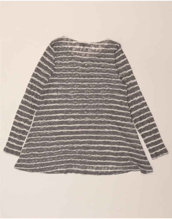 Top tunica a maniche lunghe da donna Phase Eight UK 14 Grigio medio a righe