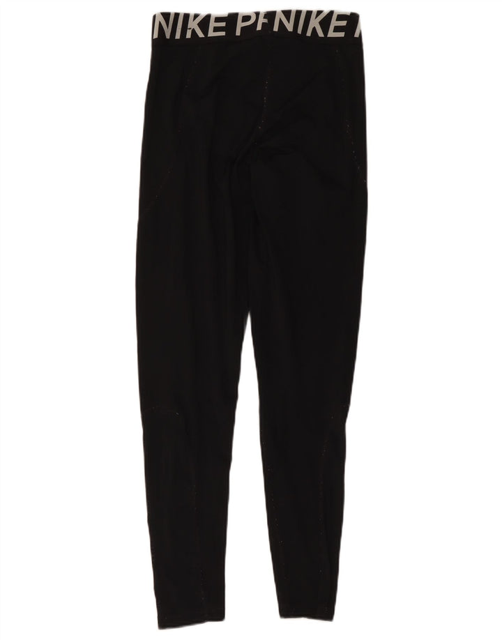 Leggings grafici Nike per ragazze 12-13 anni, grande, poliestere nero