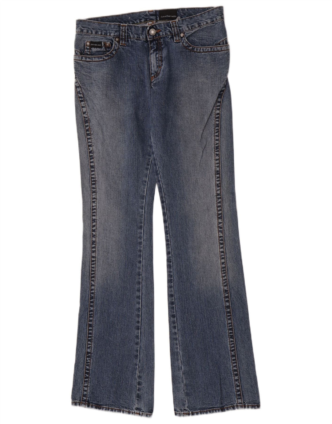 Jeans svasati da donna Calvin Klein W30 L34 cotone blu