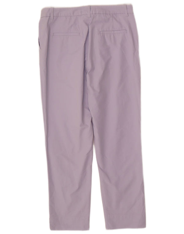 Pantaloni chino dritti da donna Marks & Spencer UK 10 piccoli W28 L26 Viola