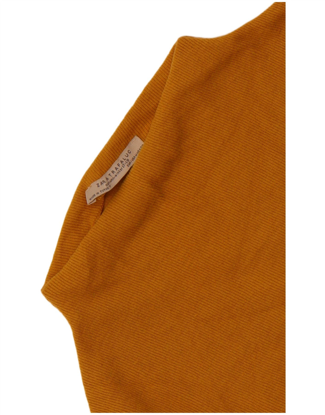 Maglione corto con collo alto da donna Zara UK 12 Giallo medio