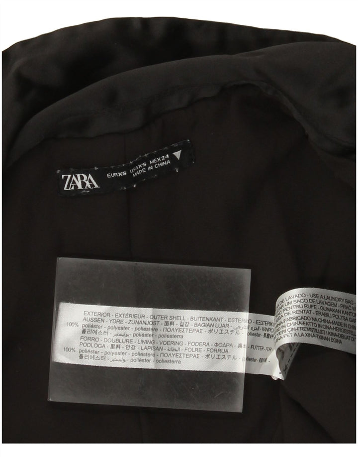 Soprabito aperto da donna Zara UK 6 XS poliestere nero