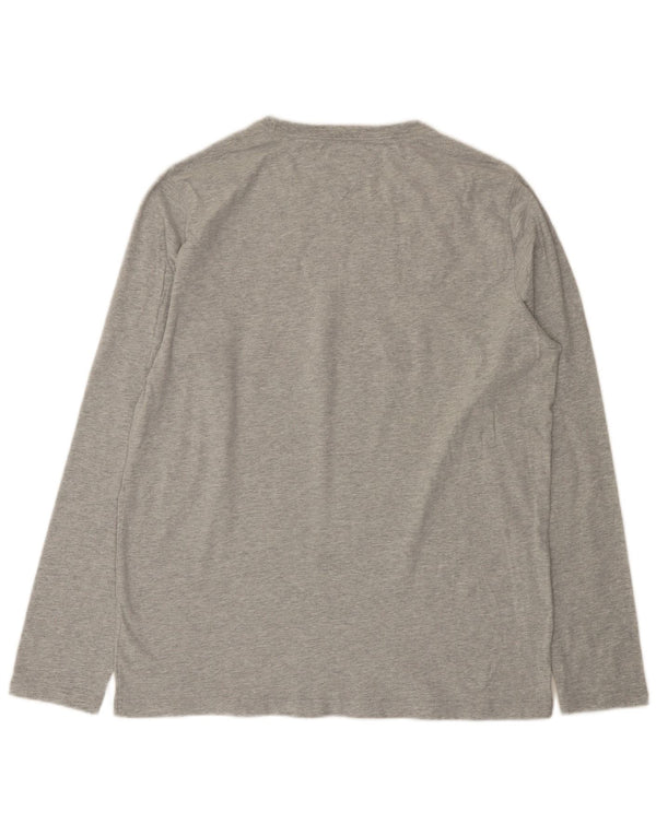 Tommy Hilfiger Uomo Graphic Top Manica Lunga 2XL Cotone Grigio
