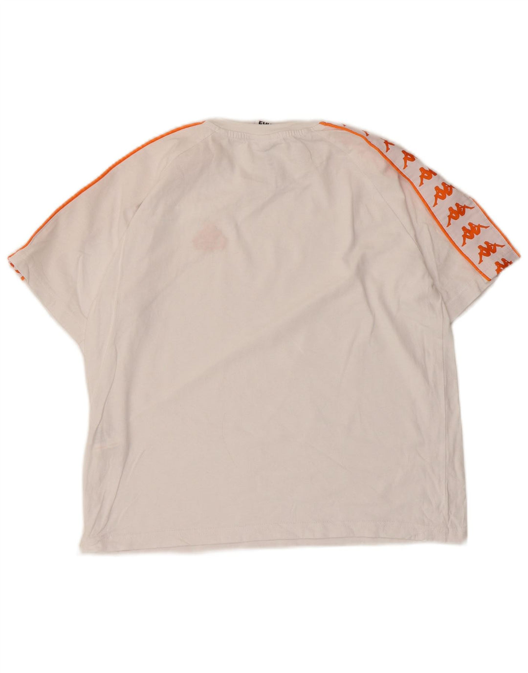 T-shirt grafica da donna Kappa Top UK 10 piccola in cotone bianco