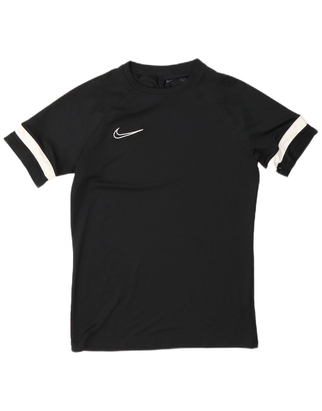 T-shirt Nike da uomo Dri Fit, top in poliestere color block medio nero