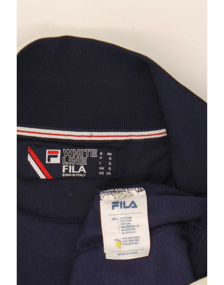 Giacca da ginnastica da uomo Fila Small in cotone blu navy