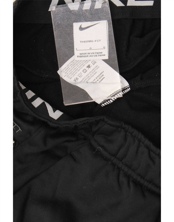 Pantaloni da tuta Nike Therma-Fit da uomo, pantaloni da jogging, grandi, in poliestere nero