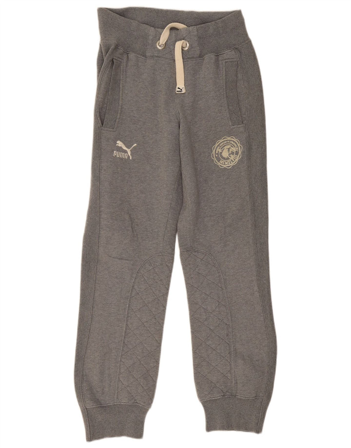 Pantaloni da tuta grafica da uomo Puma Joggers piccoli in cotone grigio