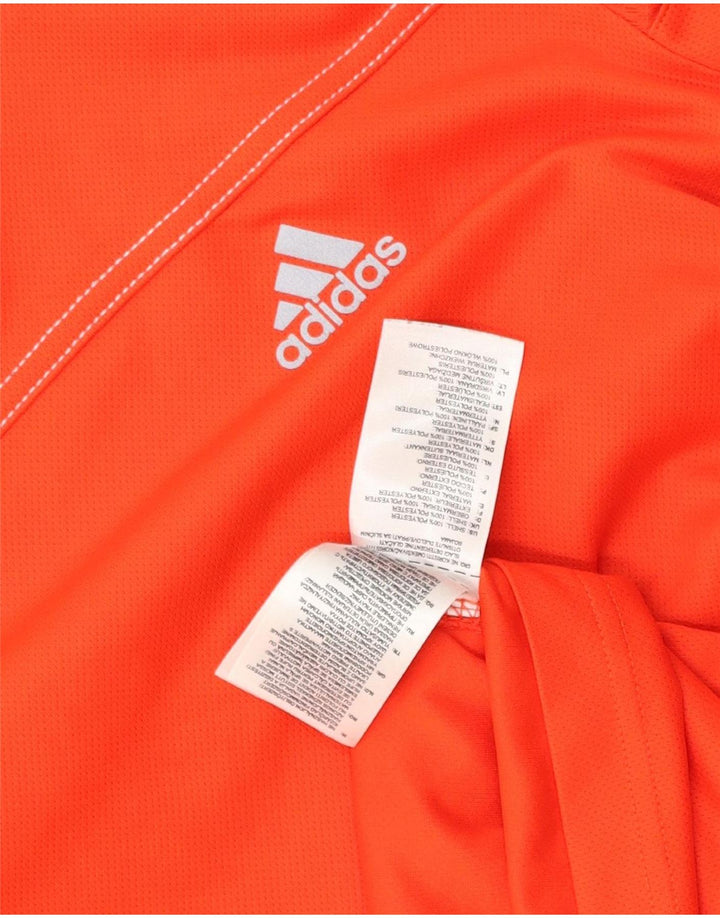 T-shirt da uomo Adidas Top in poliestere arancione medio