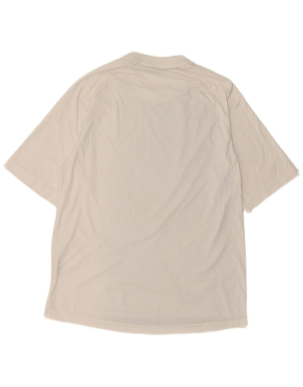 Nike Mens Graphic T-Shirt Top UK 39/40 Medium White Colourblock Polyester