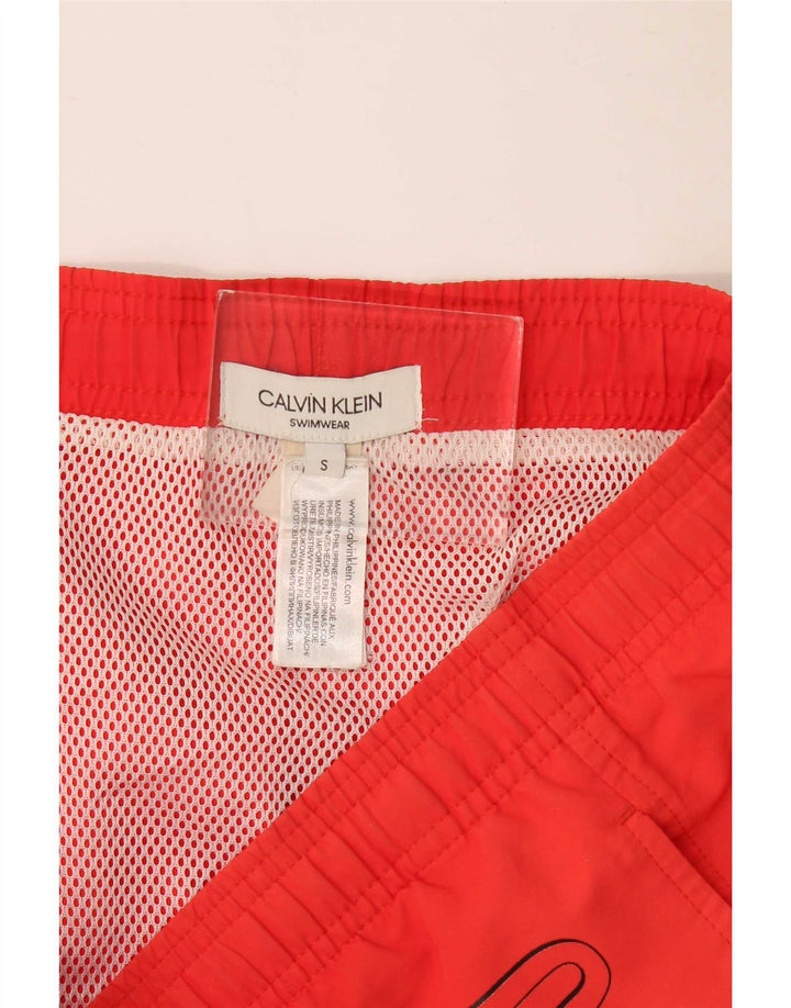 Pantaloncini da bagno con grafica da uomo Calvin Klein Small Red Poliestere