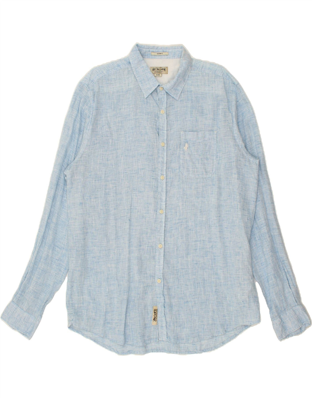 MARLBORO CLASSICS Camicia da uomo su misura 2XL Lino blu