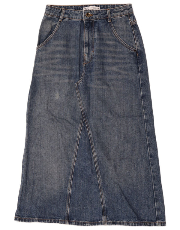 Gonna di jeans Zara da donna piccola W26 in cotone blu