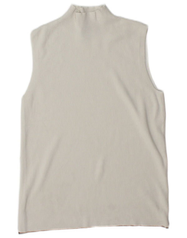 Canotta da donna Marks & Spencer UK 14 grande in viscosa bianca