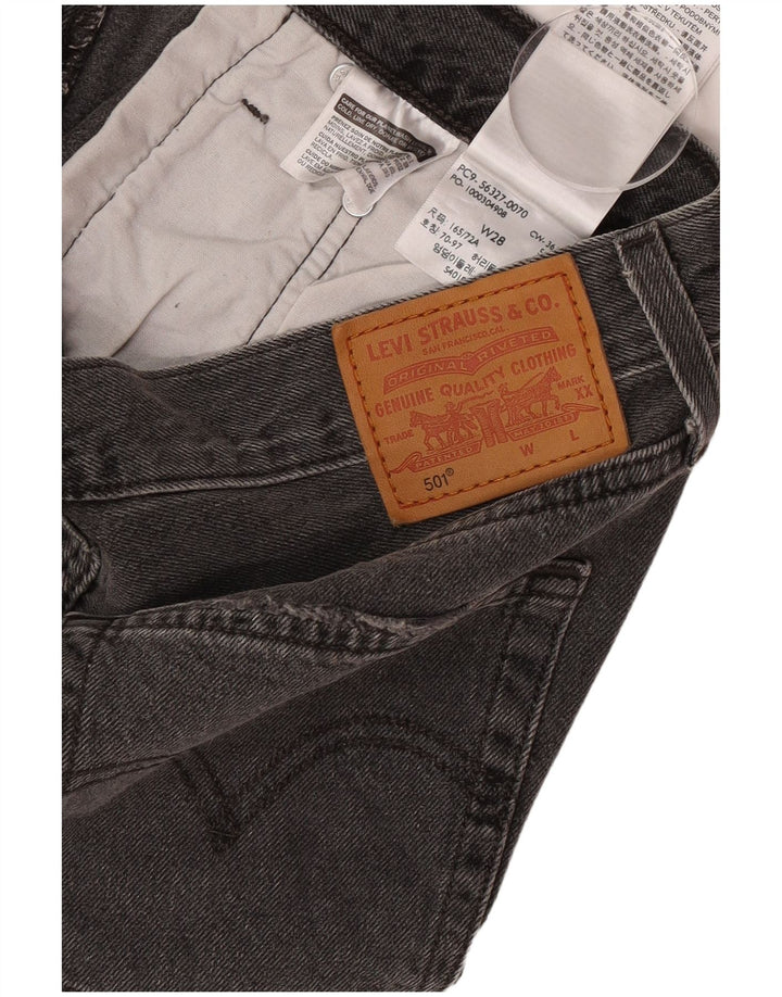 Pantaloncini di jeans Levi's 501 da donna W28 cotone grigio medio
