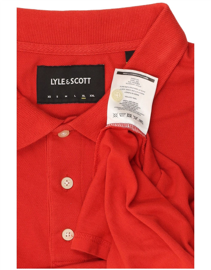 Polo da uomo Lyle & Scott XL in cotone rosso