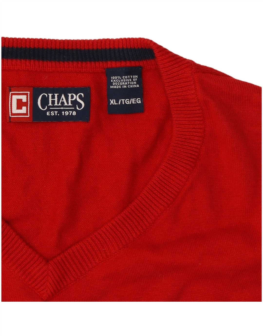 Canottiera da uomo Chaps XL rossa in cotone