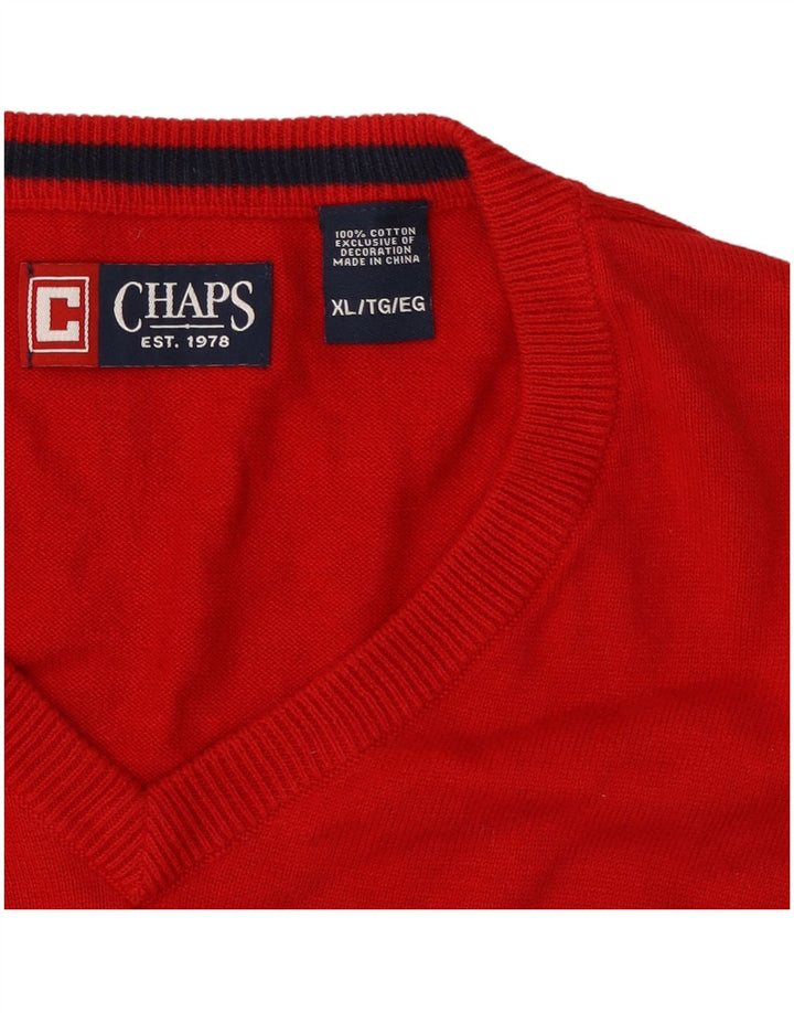 Canottiera da uomo Chaps XL rossa in cotone