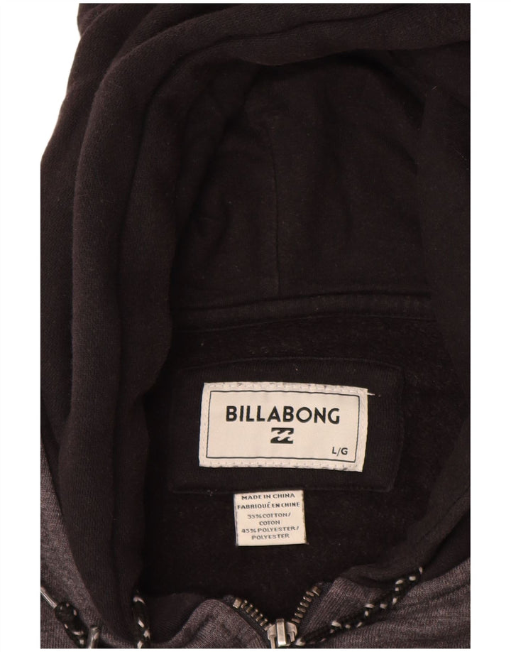 Maglione con cappuccio e zip da uomo Billabong grande in cotone grigio