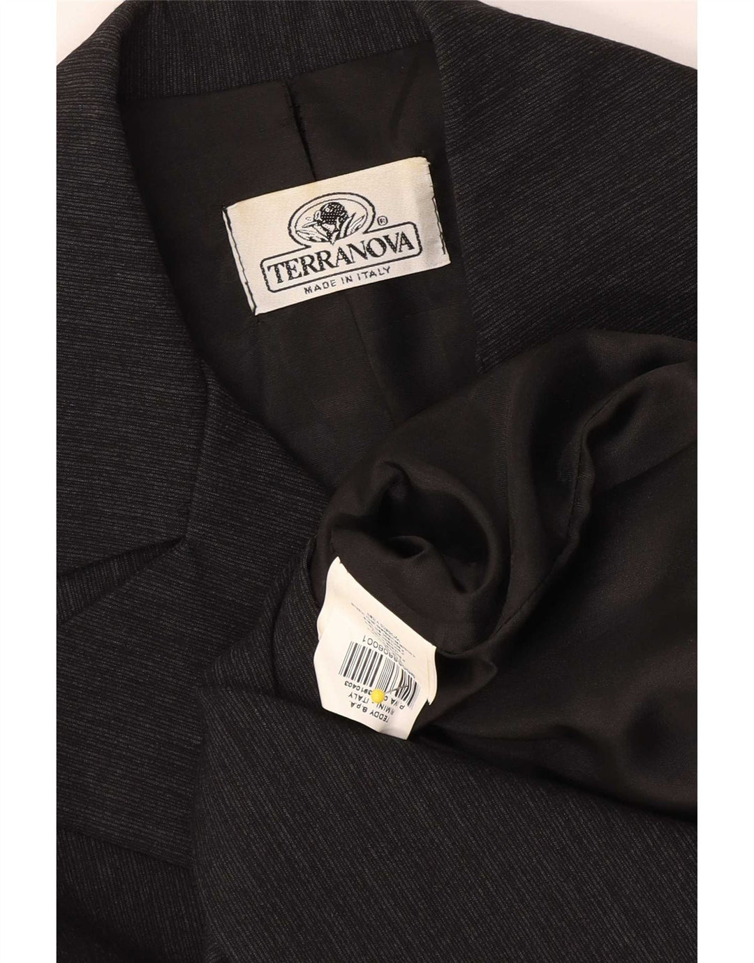 Cappotto da marinaio da donna Terranova UK 10 piccolo in viscosa a righe nere