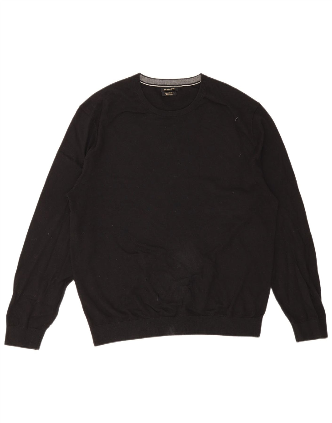 Maglione maglione girocollo da uomo Massimo Dutti 2XL cotone nero