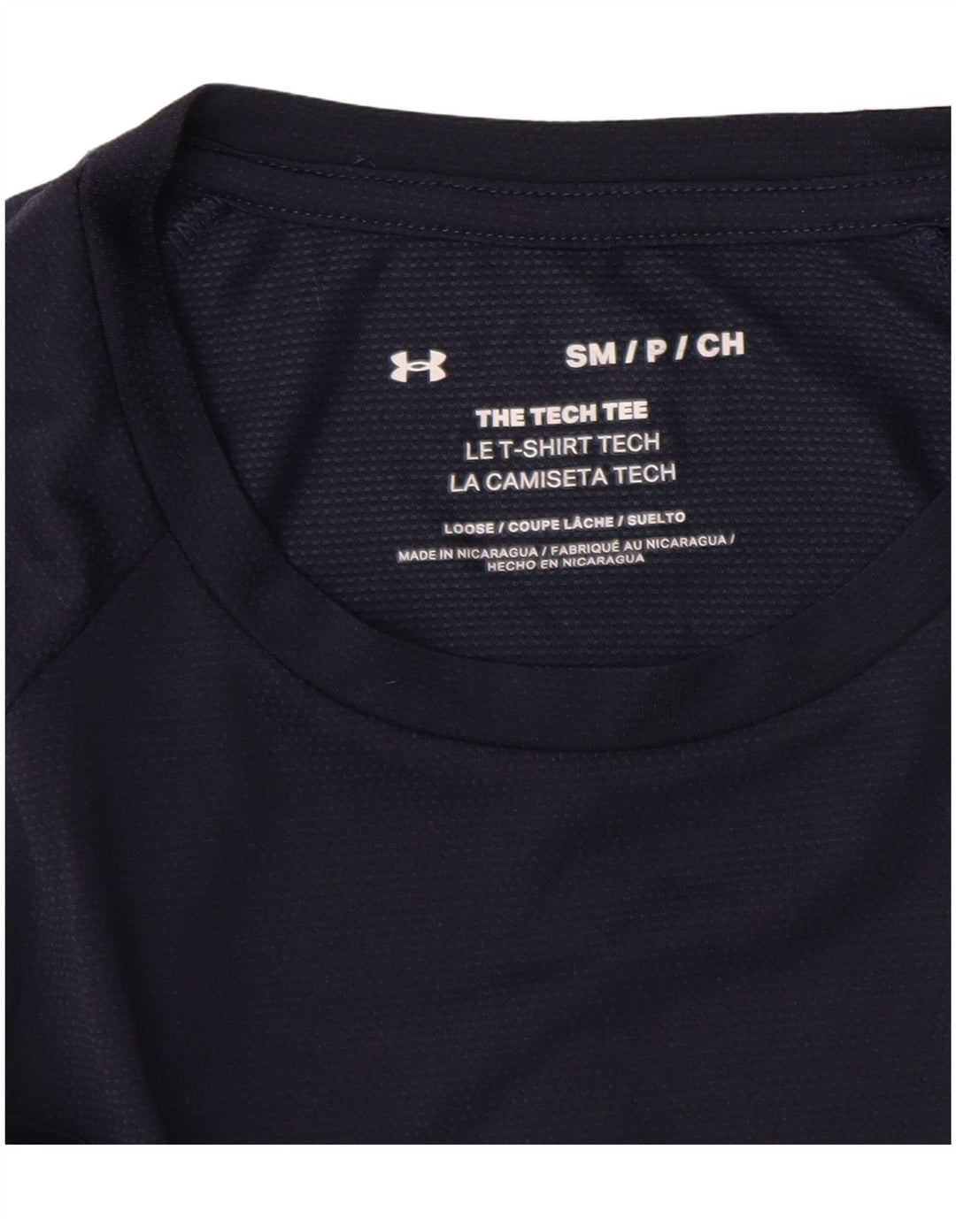 Maglietta da uomo Under Armour Top Small in poliestere blu navy
