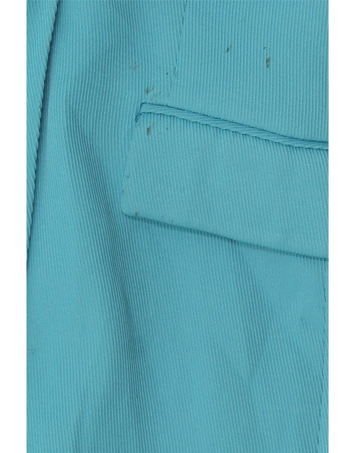 Giacca blazer doppiopetto da donna Zara UK 10 piccola blu poliestere