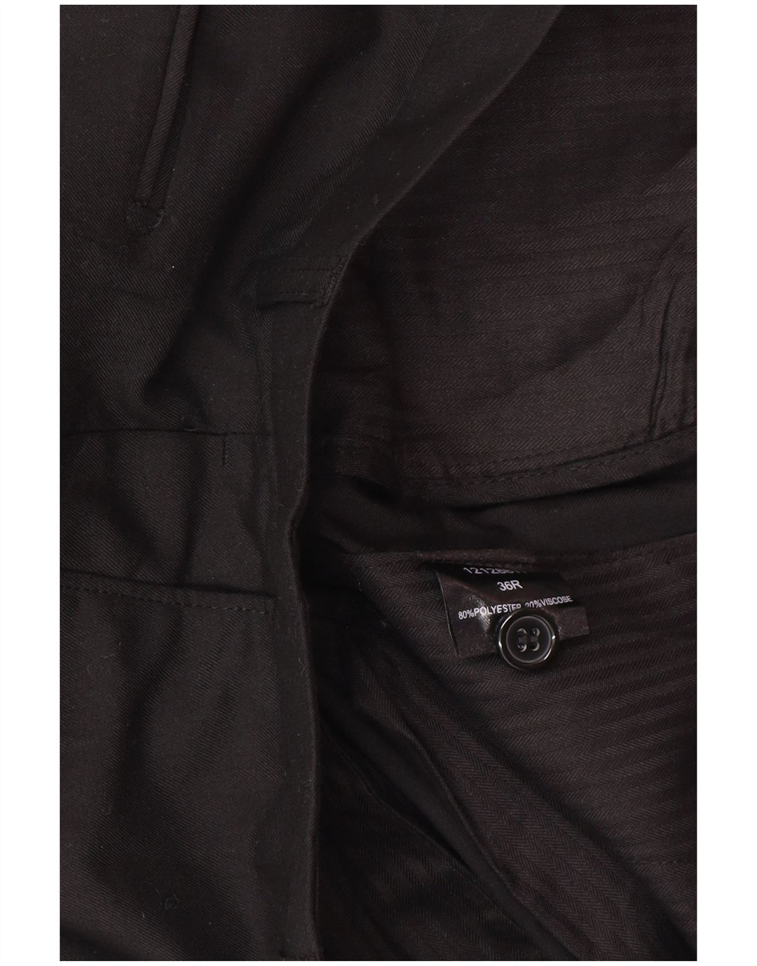 Pantaloni da abito dritti da uomo Pierre Cardin W36 L32 poliestere nero