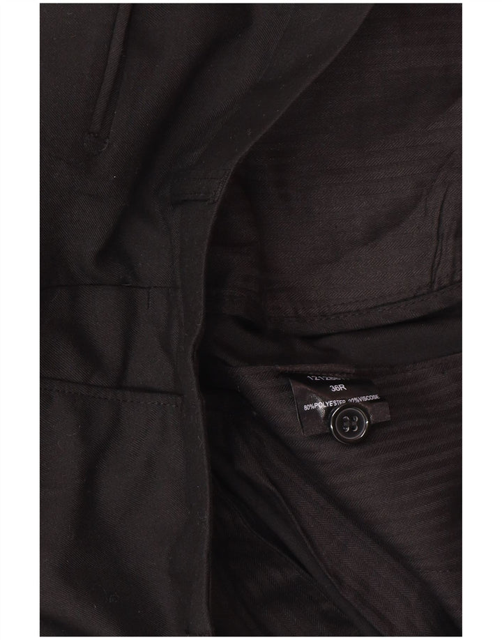 Pantaloni da abito dritti da uomo Pierre Cardin W36 L32 poliestere nero