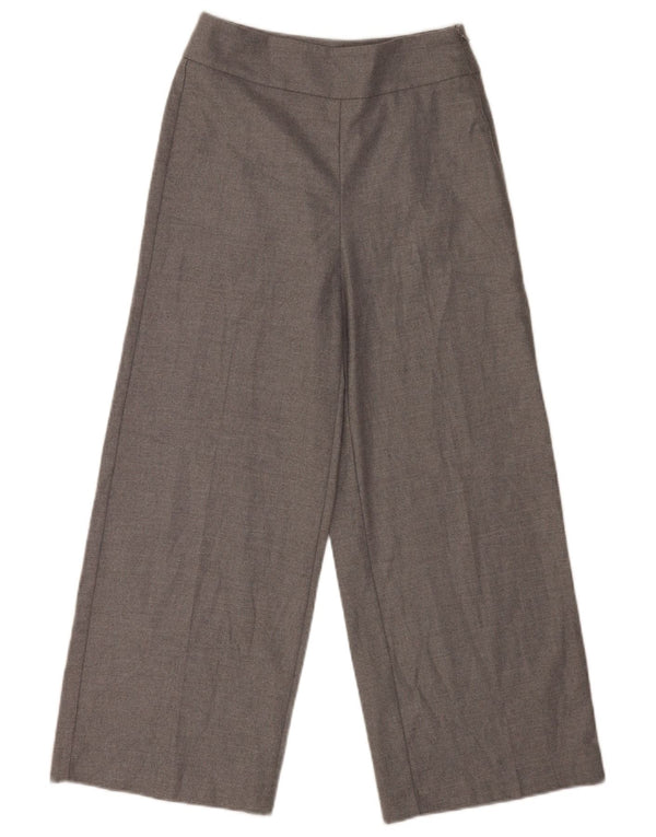 Pantaloni casual a vita alta da donna Marks & Spencer UK 8 piccoli W26 L25 grigi