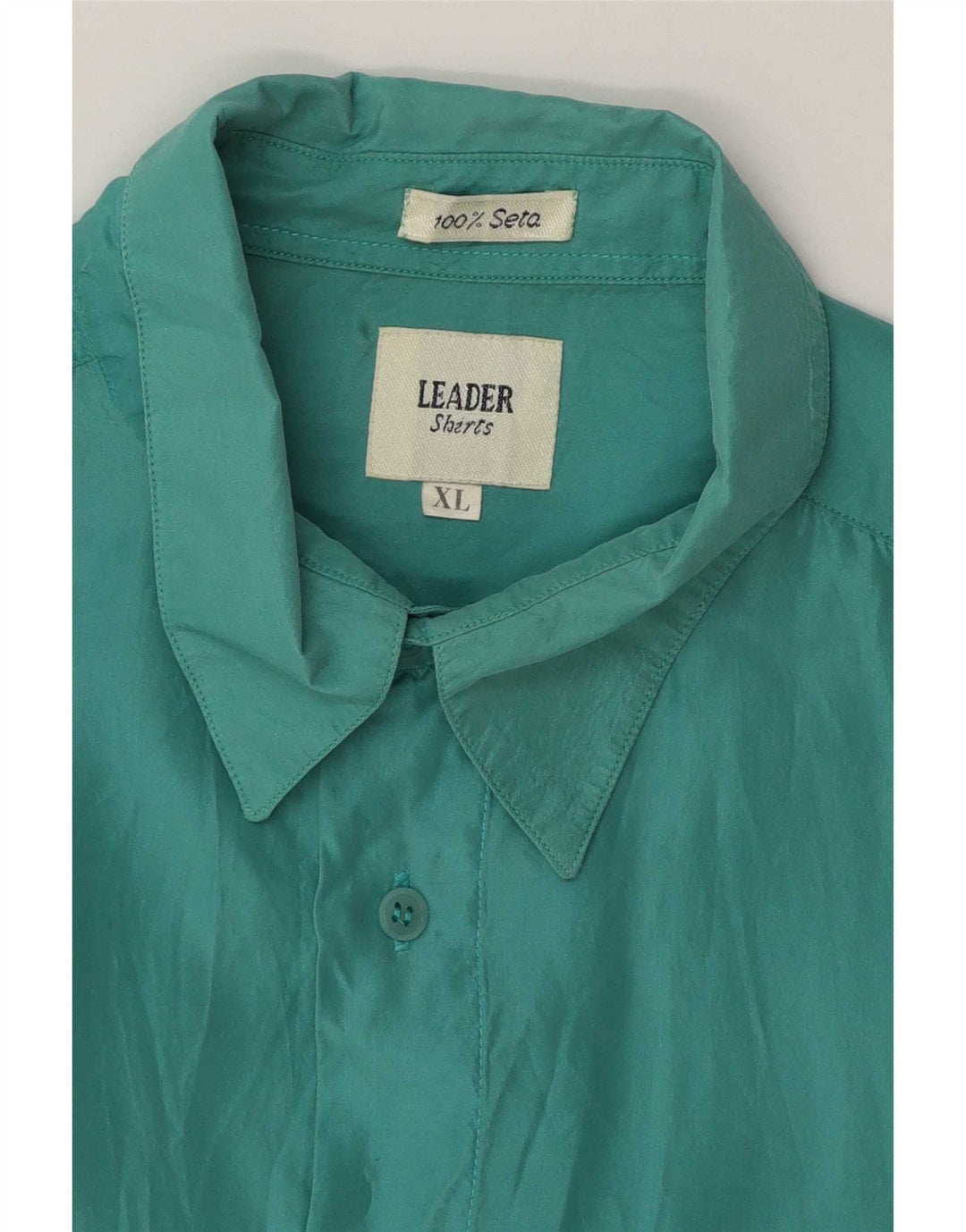 Camicia da uomo Leader XL in seta verde