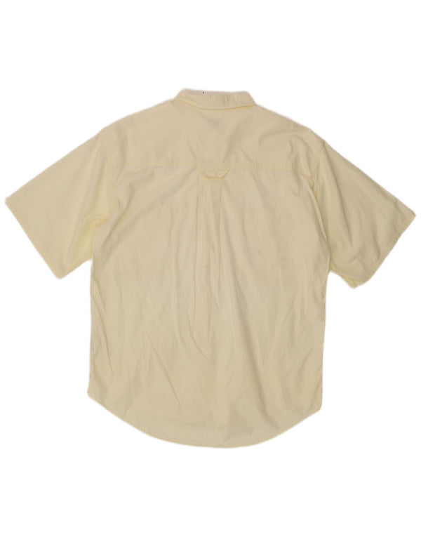 Camicia a maniche corte da uomo BOSTON taglia 41 16 grande cotone giallo